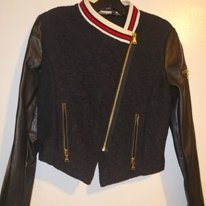 Guess small pleather and lace jacket
